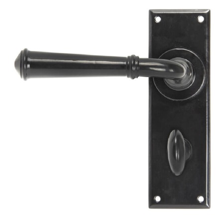 From The Anvil Regency Lever Bathroom Door Handle Black