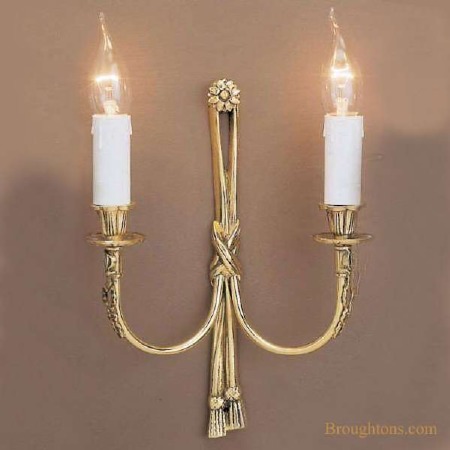 Richmond Double Wall Light Polished Brass