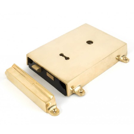 From The Anvil 6" Rim Lock & Cover Brass