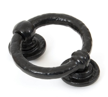 From The Anvil 4" Ring Door Knocker Black