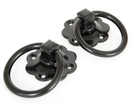 From The Anvil Ring Turn Door Handles Black