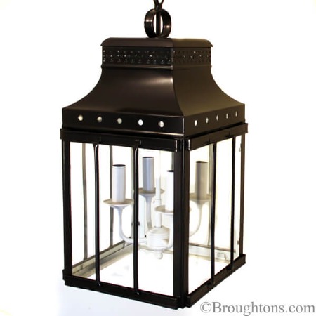 Roma Lantern Black with White