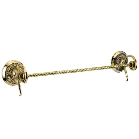 Roma Towel Rail 52cm Polsihed Brass