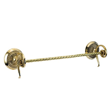 Roma Towel Rail 34cm Polsihed Brass