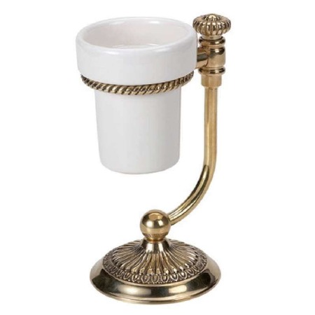 Roma Freestanding Tumbler Set Polished Brass