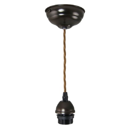Ceiling Light Suspension Kit E27 BLK