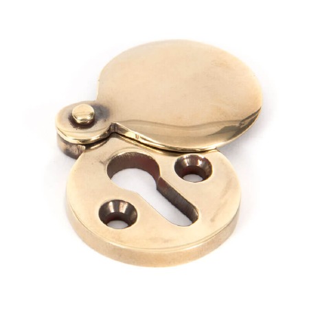 From The Anvil Round Covered Escutcheon Aged Brass
