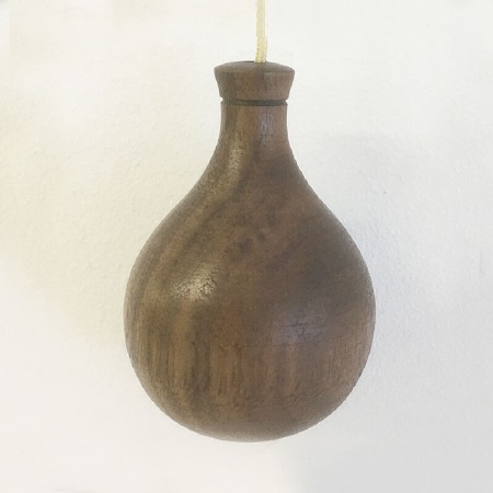 Cord Pull Rum Bottle Large Hand-made Solid Walnut