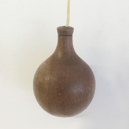 Cord Pull Rum Bottle Hand-made Solid Mahogany