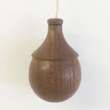 Cord Pull Rum Bottle Hat Hand-made Solid Mahogany