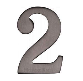 Heritage Self Adhesive C1568 House Number 2 Matt Bronze