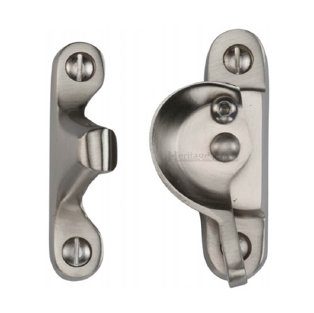 Heritage Sash Fastener V2060 Lockable Satin Nickel