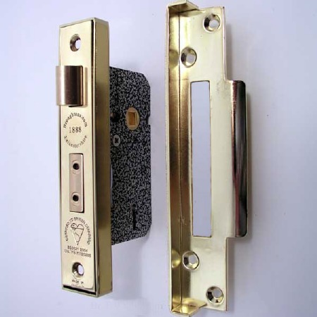 Broughtons Mortice Lock Rebate Kit G3067 13mm Polished Brass Unlacquered