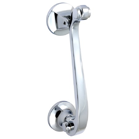 Slim Scroll Door Knocker Polished Chrome