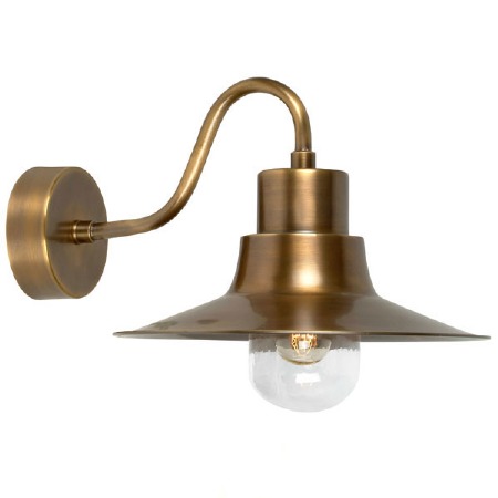 Elstead Sheldon Outdoor Wall Light Antique Brass