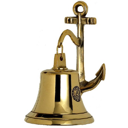 Ships Bell & Anchor Brass Small