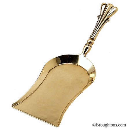 Spare Shovel Art Nouveau detail Polished Brass