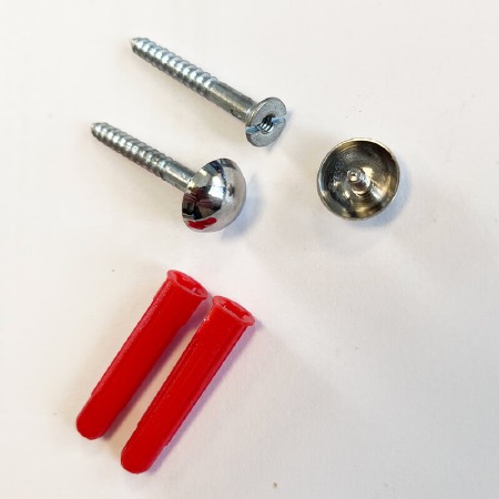 Sign Fixing Screws with Dome Covers (Mirror Screws) - Chrome