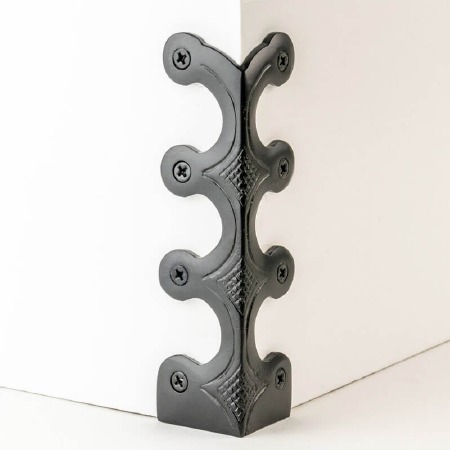 Skiffer Skirting Board Corner Protector Black 134mm