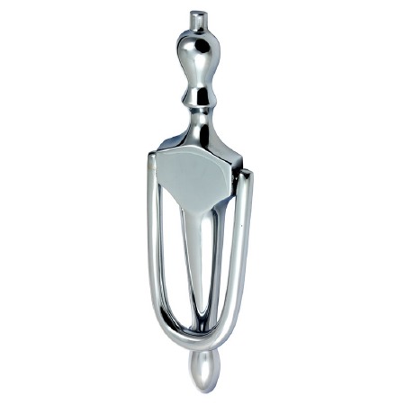 Slim Victorian Door Knocker Polished Chrome