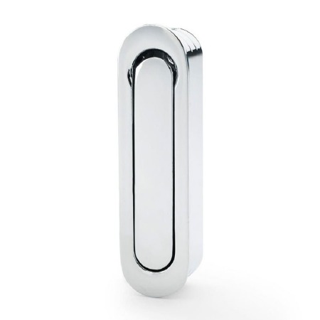 Sliding Door Radius Edge Pull Polished Chrome