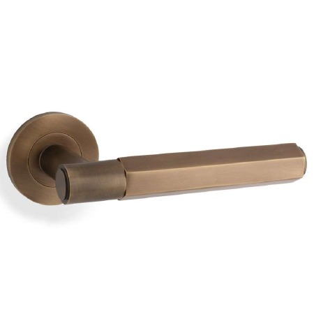 Spitfire Hex Door Handle Italian Brass