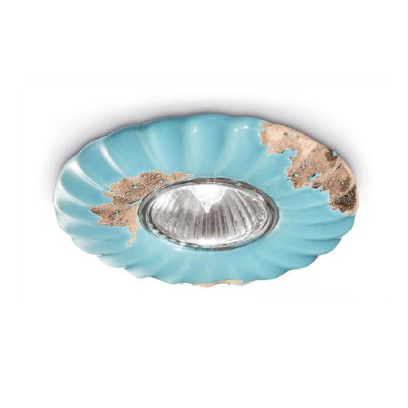 Ferroluce Flower Spot Light C480 Vintage Azzurro