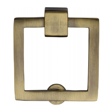 Heritage Square Cabinet Drop Handle C6311 Antique Brass