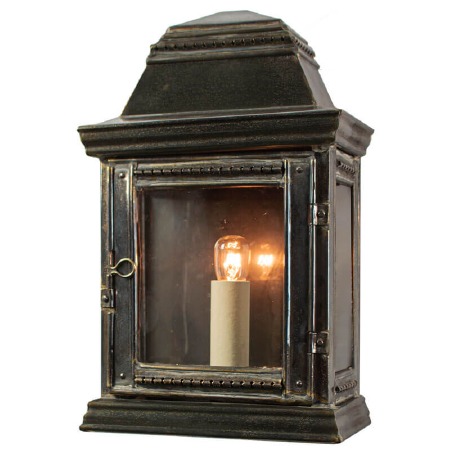 Stable Flush Outdoor Wall Light Antique Brass