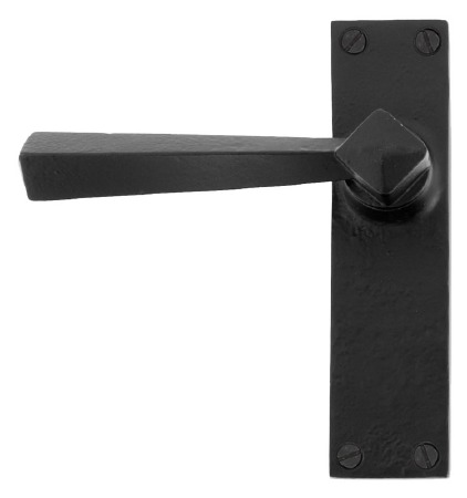 From The Anvil Straight Door Handle Latch Black