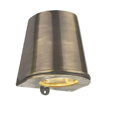 David Hunt Strait Outdoor Flush Light Antique Brass IP44