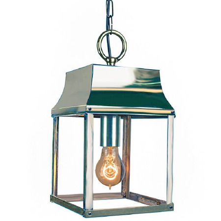 Strathmore Hanging Lantern Small Polished Nickel