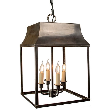 Strathmore Hanging Lantern Large Antique Brass