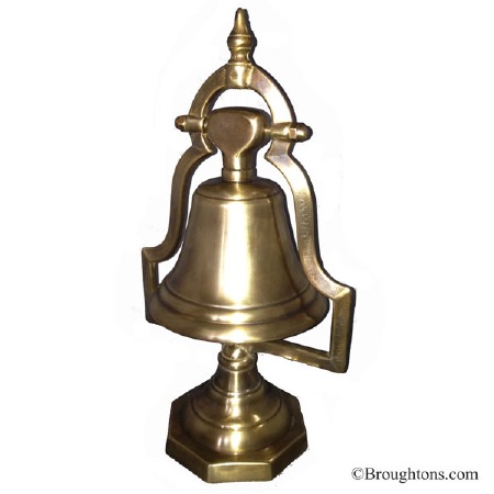 Table Bell Hand Aged Brass