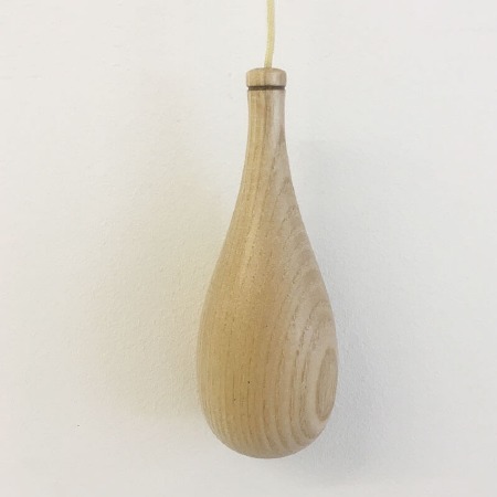 Cord Pull Tear-Drop Large Hand-made Solid Ash