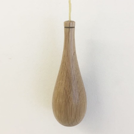 Cord Pull Tear-Drop Large Hand-made Solid Oak