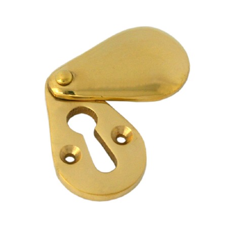 From The Anvil Teardrop Covered Escutcheon Polished Brass