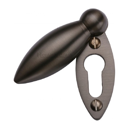 Heritage V1022 Teardrop Covered Escutcheon Matt Bronze