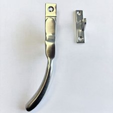 Aston Window Handle with Night Vent Satin Nickel Left Hand