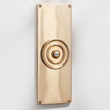 Downing Street Bell Push Polished Brass Unlacquered