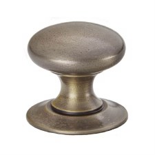 Croft Victorian Cushion Cabinet Knob 32mm Distressed Antique Nickel