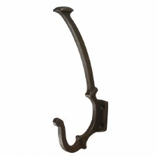 Spoon Head Hat & Coat Hook Waxed Cast Iron