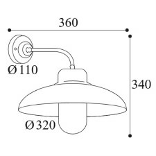 Samoa Wall Light 1335 E26 (UL) Bronzed