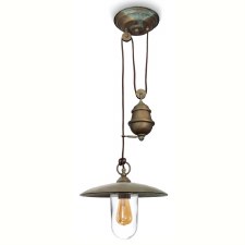 Trasimeno Rise & Fall Pendant 1346 Aged Copper Clear Glass