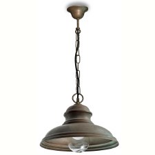 Mill Porch Ceiling Light 1592 Aged Copper Small Clear Glass