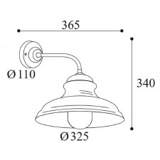 Mill Outdoor Wall Light 1595 Aged Copper Clear Glass
