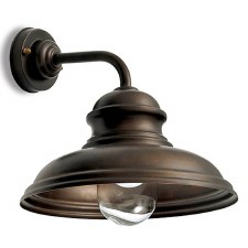 Mill Outdoor Wall Light 1595 Bronzed Clear Glass