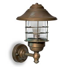 Veladero Small Wall Light 1902 Aged Copper Clear Glass