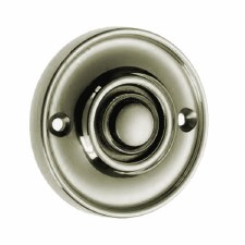 Croft Circular Door Bell Push 1913 Polished Nickel