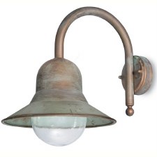 Campanula Hook Arm Light 2091 Aged Copper Clear Glass